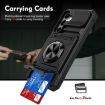 Samsung Galaxy A25 5G Shockproof Card Case with Ring Holder - Black - 6