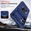 Samsung Galaxy A25 5G Shockproof Card Case with Ring Holder - Blue - 3