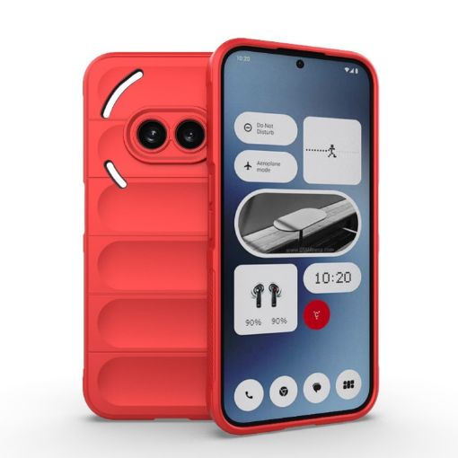 Magic Shield TPU + Flannel Case for Nothing Phone 2a - Red - 1