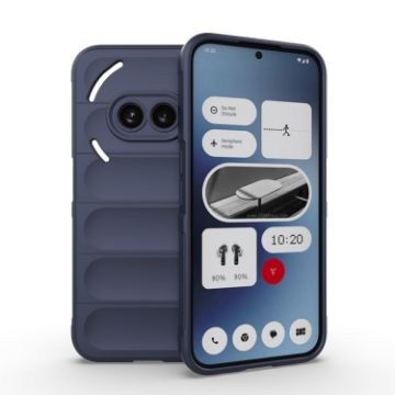 Magic Shield TPU + Flannel Phone Case for Nothing Phone 2a - Dark Blue - 1
