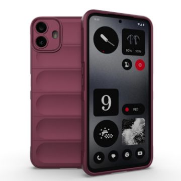 Nothing CMF Phone 1 Magic Shield TPU + Flannel Case - Wine Red - 1