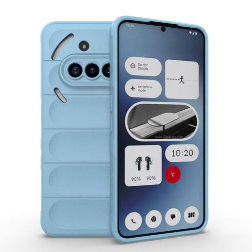 Nothing Phone 3a Magic Shield TPU + Flannel Case - Light Blue - 1
