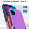 Samsung Galaxy A22 5G Phone Case, 2 in 1 PC + TPU, Purple - 5