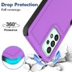 Samsung Galaxy A73 5G Phone Case, 2 in 1 PC + TPU, Purple - 3