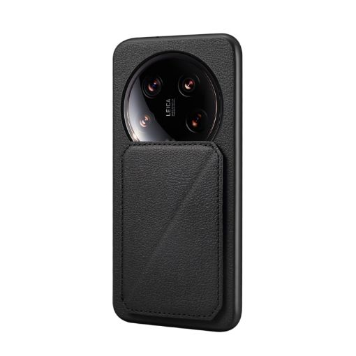 Xiaomi 14 Ultra D04 Black Calf Texture Dual Card Slot Phone Case - 1