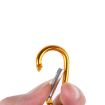 Gold Mini LED Flashlight Torch Keychain - 2 PCS Portable Metal Shell - 5