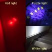 Gold Mini LED Flashlight Torch Keychain - 2 PCS Portable Metal Shell - 6