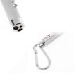 Mini LED Flashlight Torch Keychain - 2 PCS Silver for Outdoor Use - 4