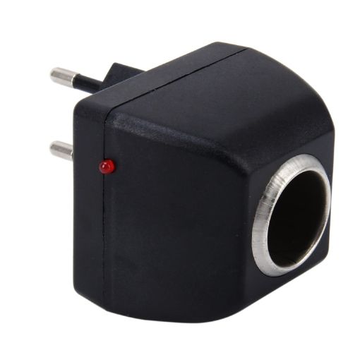 EU Plug Vehicle Power Inverter 90-240V AC to 12V DC 600mA Adapter - 1
