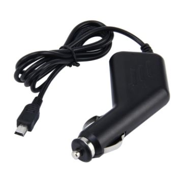 Universal Mini USB Car Charger Adapter for DVR/GPS, 10-48V to 5V 1.5A, 1.2m - 1