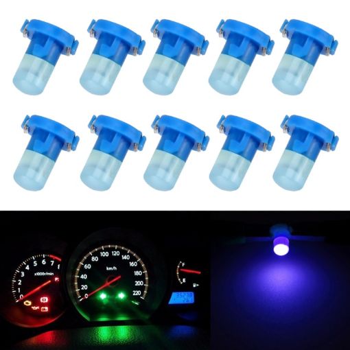 10 PCS 2W T3 Wedge LED Dashboard Gauge Bulbs - Blue Light - 1
