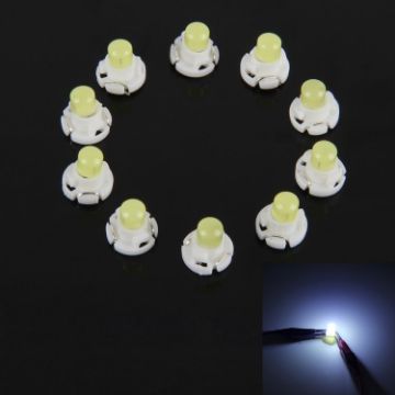 10 PCS 2W T4.2 Wedge LED Dashboard Indicator Bulbs - White Light - 1