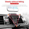 Litchi Texture Gravity Car Mount Phone Holder - Black - 8