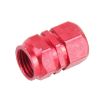 4PCS Red Metal Plated Hexagon Tire Valve Stem Caps Universal Fit - 4