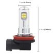 H8/H11 40W 800LM 6000K 8 LED Car Fog Lights 12V White (2 PCS) - 4
