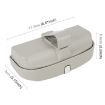 Multi-functional Grey Car Glasses Case with Card Slot - Flat Style - 4
