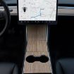 Tesla Model 3 Pre-2021 Wood Central Control Panel Scratch-proof Sticker - 2