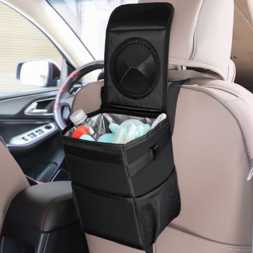 Car Back Seat Hook Garbage Can & Storage Box - Compact & Convenient - 1