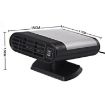 12V Car Heater & Fan, Windscreen Demister Defroster, Purification, Grey - 3