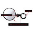 360 Adjustable Bicycle Rearview Mirror, Wide-angle Handlebar Mount - 2