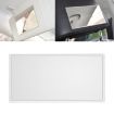 Portable Car Sunshade Makeup Mirror - Stainless Steel, 150x80mm Vanity - 1