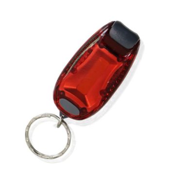 Portable Bicycle Taillight Helmet Light Running Warning Keychain (Red) - 1