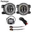 2 PCS 12V-30V 30W 1440LM 12LED 4" Car Fog Light White Background - 7