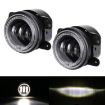 2 PCS 12V-30V 30W 1440LM 12LED 4" Car Fog Light Black Background - 2