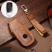 Mercedes-Benz E300L Key Cover - Brown Cowhide Leather Case - 1