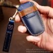 Ford Focus Key Case - Hallmo Cowhide Leather Protective Cover (Brown) - 5