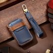 Volvo 6-Button Key Case - Blue Cowhide Leather Protective Cover - 2