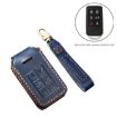 Volvo 6-Button Key Case - Blue Cowhide Leather Protective Cover - 3