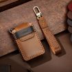 Volvo Car Key Cover - Brown Cowhide Leather Protective Case - 2