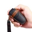 Hyundai 5-Button Key Case - Hallmo Cowhide Leather Cover (Black) - 2