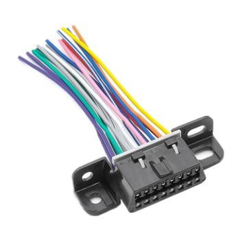 OBD2 16Pin Female Connector J1962F, 10cm Cable Length - 1