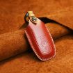 Ford Car Cowhide Leather Key Cover Case, Three Keys Version - Red - 2