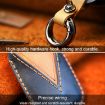 Ford Car Cowhide Leather Key Cover Case, Three Keys Version (Brown) - 3