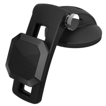 Black Magnetic Phone Holder for Car Dashboard & Console - Suction Cup - 1