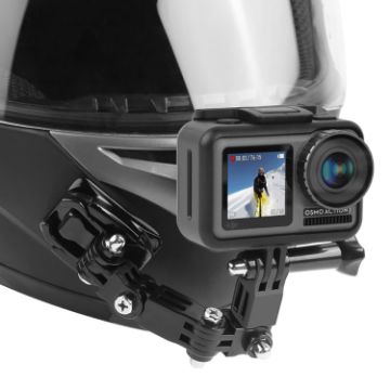 Cycling Helmet Mount Set for GoPro, Insta360, DJI - J-Hook & Adapter - 1