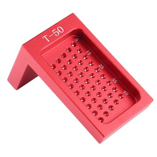 T50 L-Shaped Aluminum Alloy Woodworking Ruler Tool - Hole Marking Fix - 1