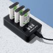 Sony NP-BX1 LCD Display USB Triple Charger with Cable - Black - 1