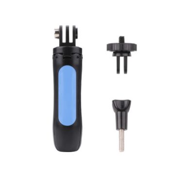 Foldable Tripod Selfie Stick for GoPro, Insta360, DJI - 12-23cm Blue - 1