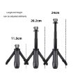 Foldable Tripod Selfie Stick for GoPro, Insta360, DJI - 12-23cm Blue - 5