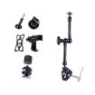 11" Adjustable Friction Magic Arm + Large Claw Clips & Phone Clamp (Black) - 1
