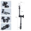 11" Adjustable Friction Magic Arm + Large Claw Clips & Phone Clamp (Black) - 5