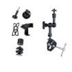 7" Adjustable Magic Arm & Large Claw Clips with Phone Clamp (Black) - 1