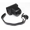FUJIFILM X-A7/X-A20 PU Leather Camera Case Bag with Strap (Black) - 2