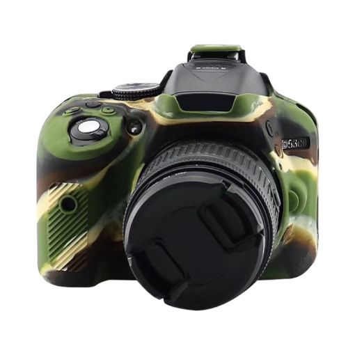 Camouflage Soft Silicone Protective Case for Nikon D5300 Camera - 1
