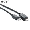 5 PCS 30cm Micro USB to Mini 8 Pin OTG Cable for Nikon (Black) - 1