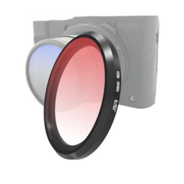 Gradient Red Lens Filter for Panasonic LUMIX LX10 - JSR Colored Lens - 1